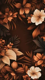 Warm Floral Abundance Against Dark Botanical Background