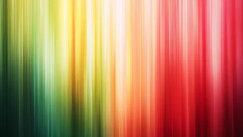 Vertical light streaks blend warm red yellow green spectrum.