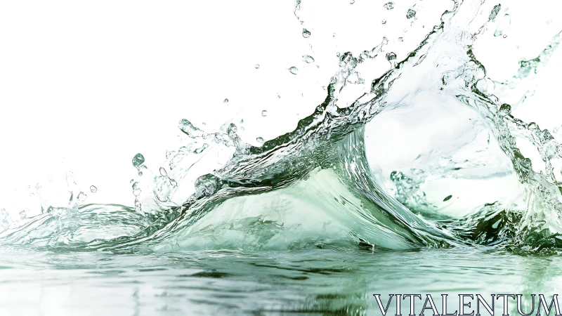 Refreshing water splash dancing in bright, uplifting light.