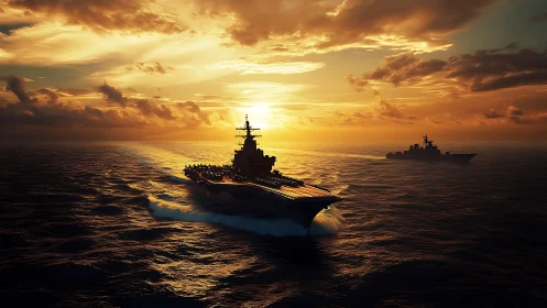 Steel giants carve molten paths beneath a burning horizon