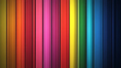 Vertical spectral gradient bars show saturated multicolor striping