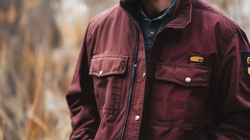 Timeless Maroon Jacket: Casual Comfort Meets Effortless Style.