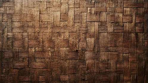 Rectangular wooden weave forms uniform textured surface