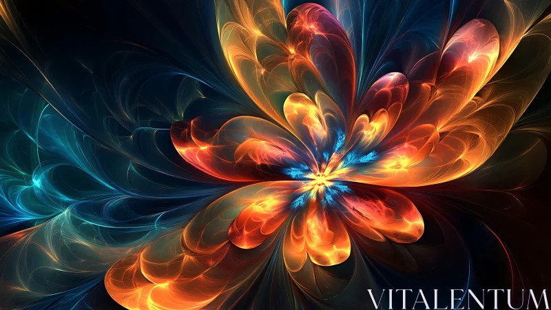 Fractal light structure forms radial petal-like configuration