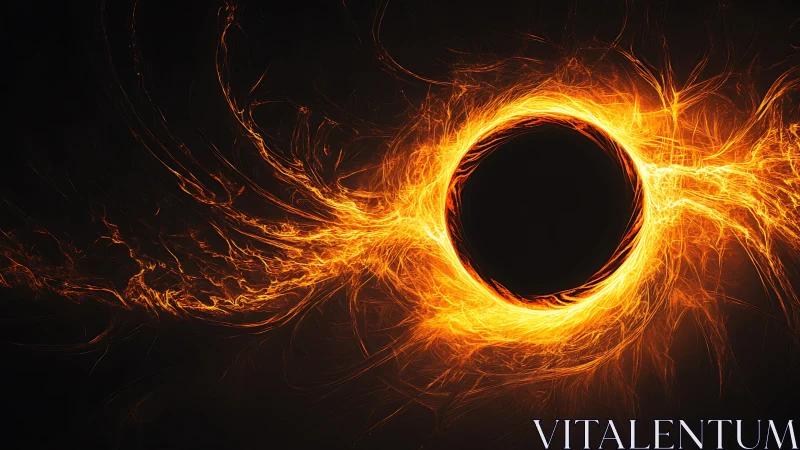 Solar storm halo curls around a silent digital eclipse