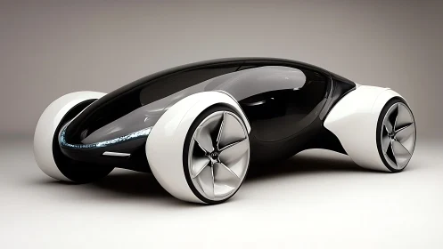 Futuristic electric concept car renders smooth monocoque body