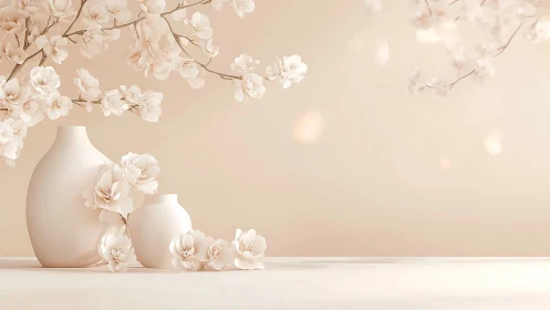 Serene Florals: Cream Tones and Peaceful Beauty.