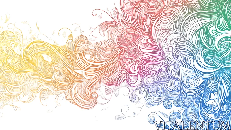 Color gradient swirl lines form flowing abstract pattern.