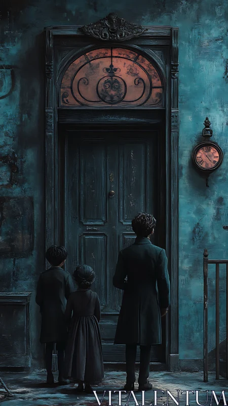 Nocturnal threshold study with three child silhouettes observed.