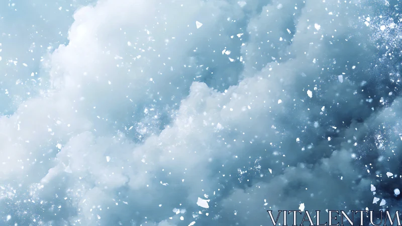 Diffuse cloudlike formations disperse with suspended particles