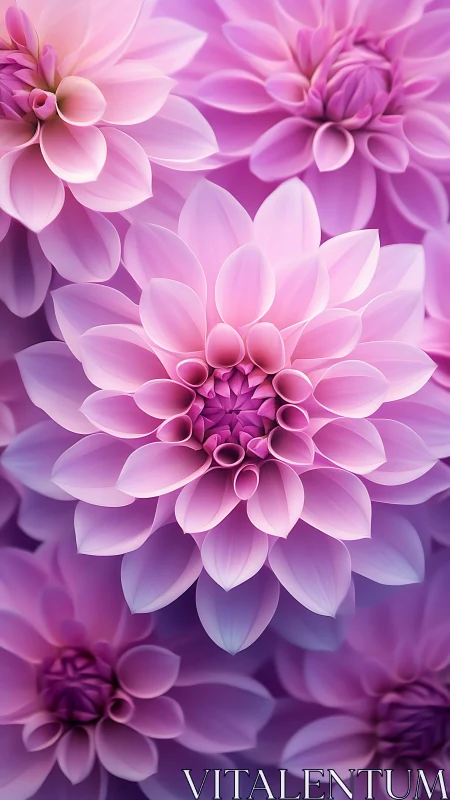 Gorgeous Pink Dahlias Bloom in Soft, Layered Perfection