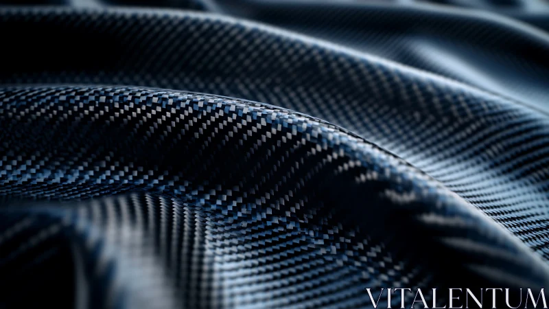 Carbon fiber waves roll like midnight dunes of woven light