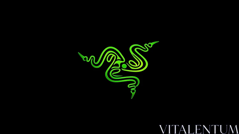 Neon triple-serpent emblem coiled on obsidian silence.