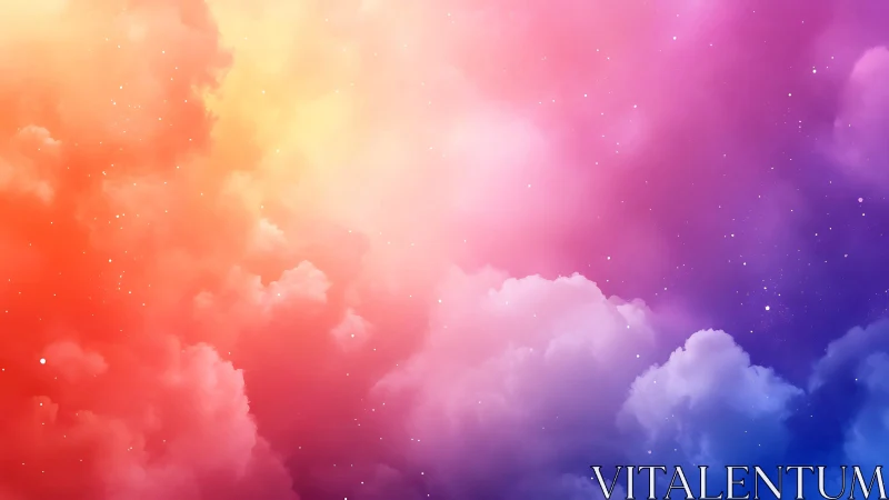 Gradient nebula cloudscape renders smooth volumetric color transitions