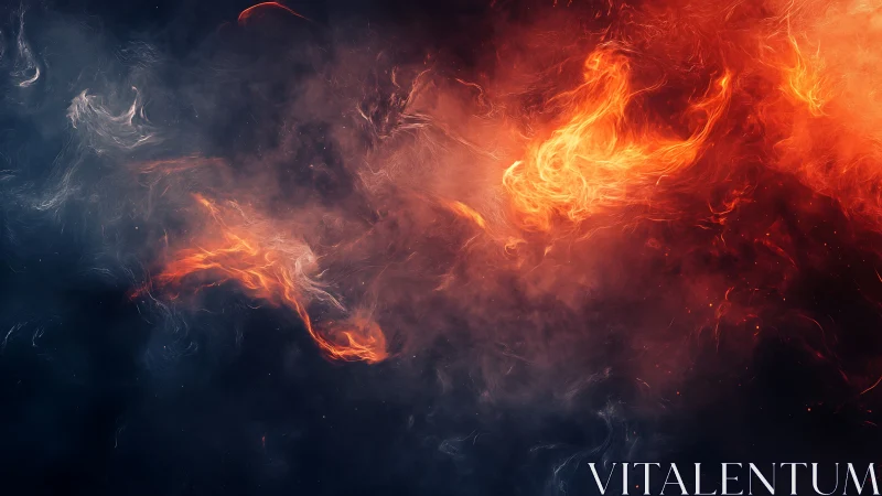 Cosmic Fire Dance: Where Flames Meet the Void.