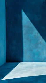 Angular daylight projection sculpts textured blue corner planes