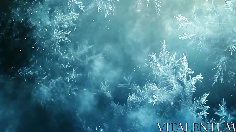 Crystal silence of winter starlight caught in frostwork.