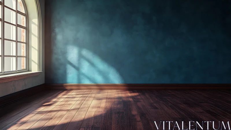 Sunlit empty room invites calm reflection and future design