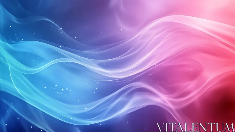 Bicolor translucent light waves on gradient background.