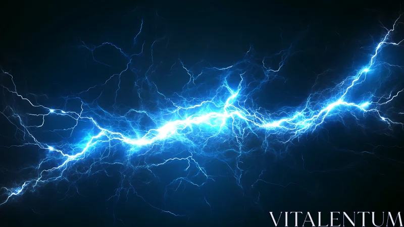 Electric river dances wildly across deep digital night