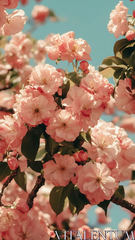 Delicate Pink Blossoms Dancing in Sunlight