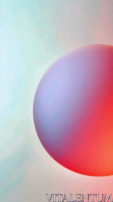 Soft glowing orb drifting through pastel morning light.