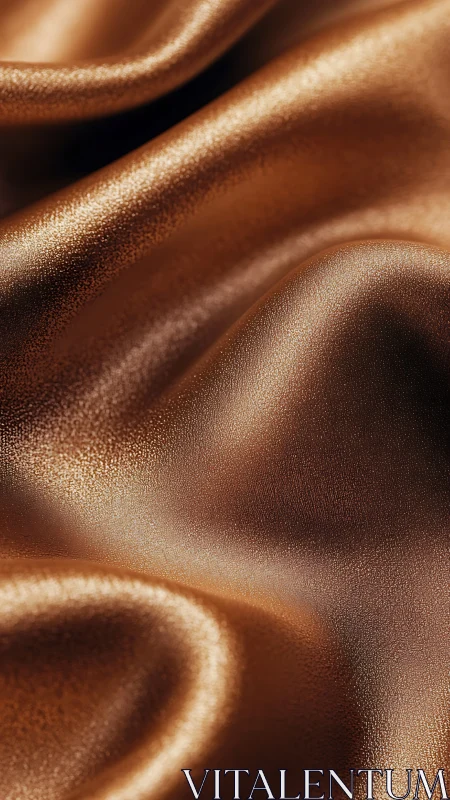Bronze satin fabric folds with glossy light reflections.