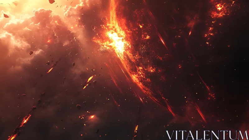 Cosmic Explosion Tears Through Space with Brilliant Fire