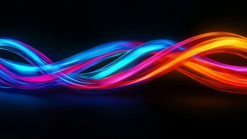 Neon rivers entwine across midnight, humming electric stories.