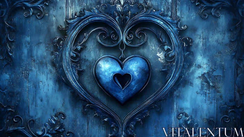 Blue Heart's Ornate Promise Glows Against the Steel.
