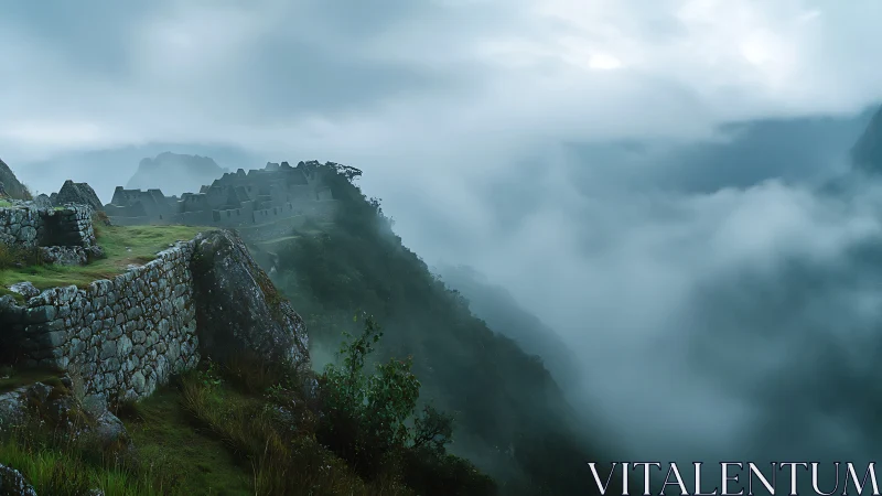 Mist-kissed mountain ruins invite quiet wandering hearts