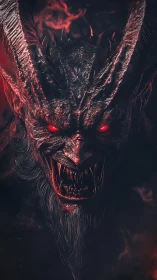Demonic horned creature rendered in high-contrast digital painting