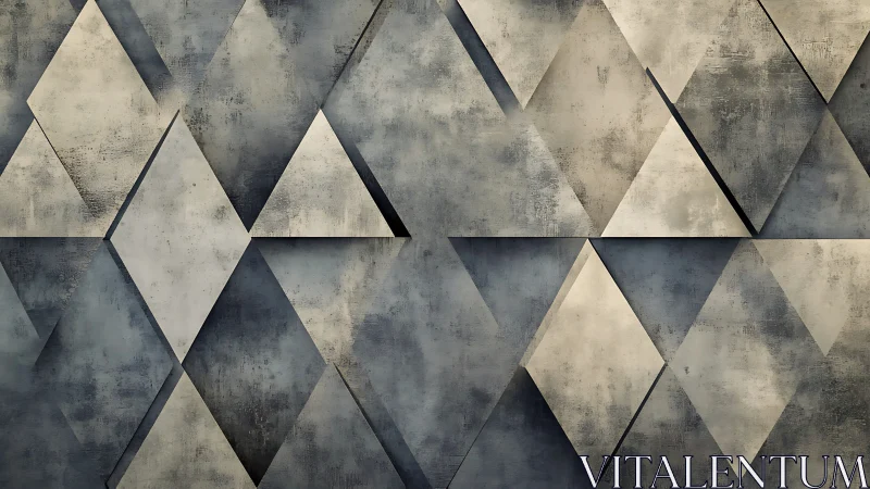 Geometric wall surface presents staggered triangular reliefs