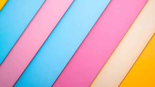 Playful pastel stripes create a bright, uplifting mood