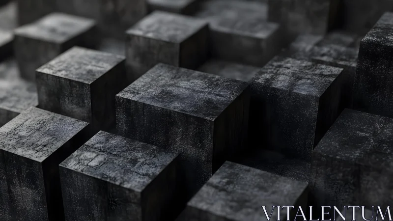 Rendered dark cubic array exhibits staggered grid structure