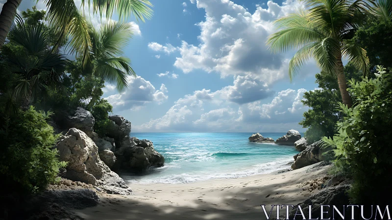 Hidden Paradise: Where Palms Meet Turquoise Dreams.