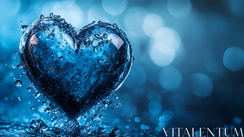 Water Choreographs Love's Crystalline Leap into Blue Infinity