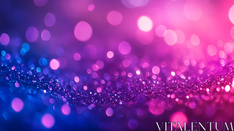Vibrant Abstract Glitter Bokeh Background in Pink and Blue Tones.