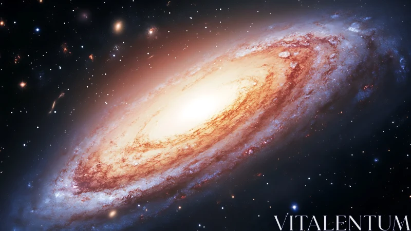 Spiral galaxy core with dense star field in space.