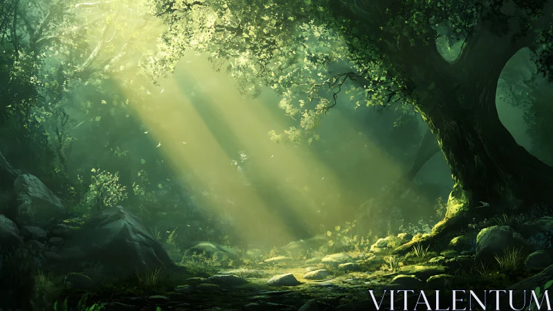 Subterranean Cathedral: Luminescent Cavern Ecosystem with Atmospheric Volumetric Rendering.