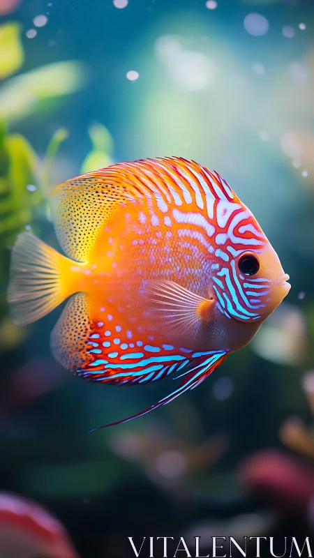 Colorful tropical fish in softly lit aquatic habitat.