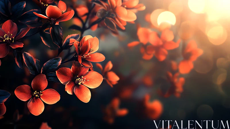 Sunset Blooms: Nature's Warm Embrace of Color.