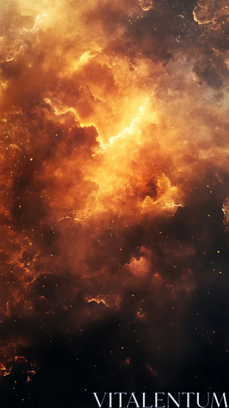 Cosmic Explosion in Golden Fire and Darkness