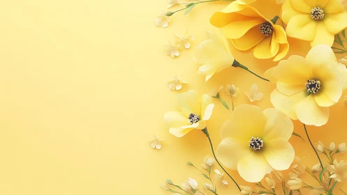 Golden Blooms Spread Soft Warmth and Gentle Joy.