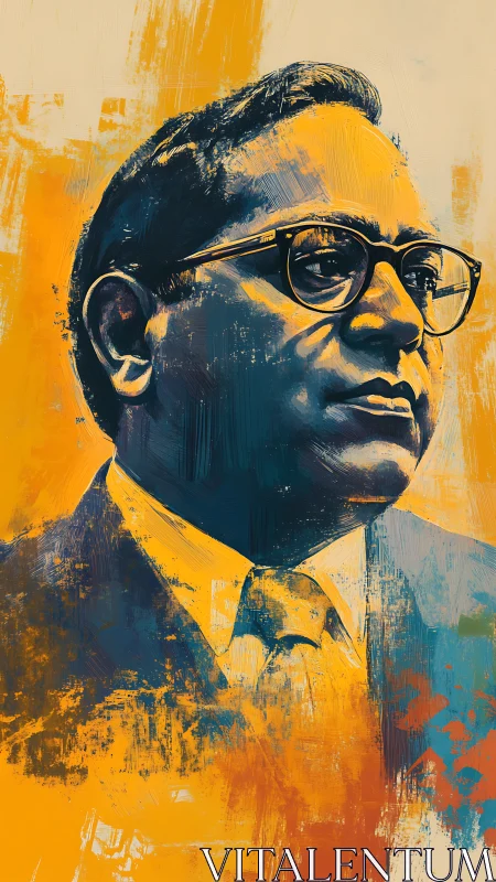 Warm portrait of a thoughtful man in bold golden light.