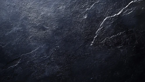 Midnight slate whispers with silver fracture trails aglow.