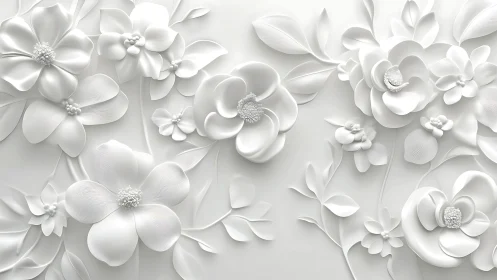 Sculptural Blooms in Monochrome: Paper Petals Dance in Dimensional Grace.