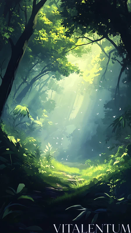 Enchanted Forest Glow: Nature's Luminous Sanctuary.