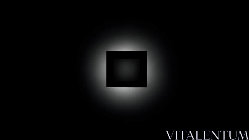 Square eclipse hums quietly at the center of darkness