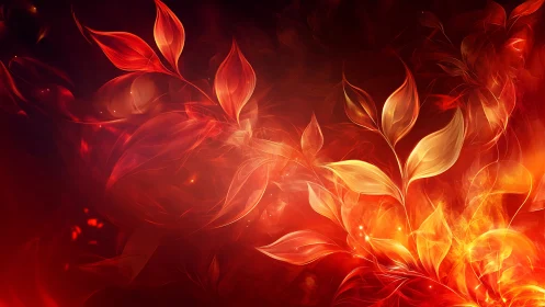 Volumetric Fire Petals: Ethereal Flame Morphology with Luminous Gradient Transition